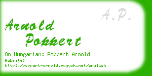 arnold poppert business card